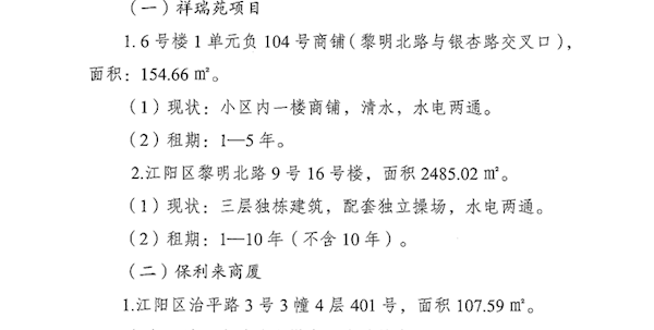 泸州兴泸居泰建设工程集团有限公司2026年第一批次招租公告